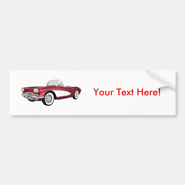 1961 Corvette C1: Apfelfinish: Autoaufkleber (Vorne)