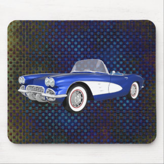 1961 Corvette C1: Blauer Finish:Mousepad Mousepad