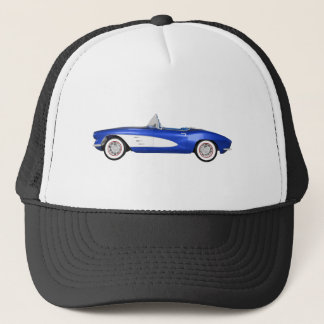 1961 Corvette C1: Blauer Finish: Truckerkappe