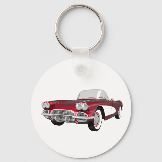1961 Corvette C1: Candy Apple Finish: Schlüsselanhänger (Vorderseite)