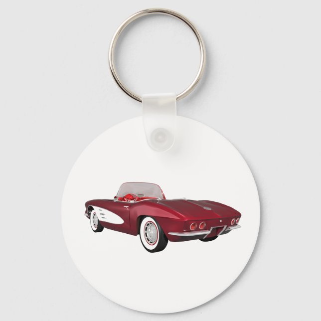 1961 Corvette C1: Candy Apple Finish: Schlüsselanhänger (Vorderseite)