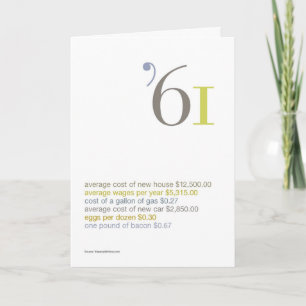 1961 Geburtstagsspass - Fakten Karte