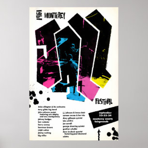1961 Monterey Jazz Festival Jazzplakat Poster