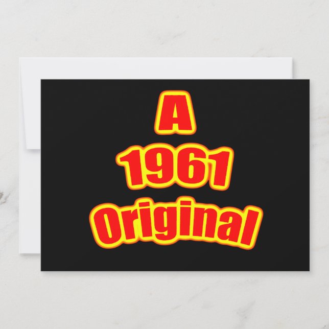 1961 Original Red Blk Karte (Vorderseite)