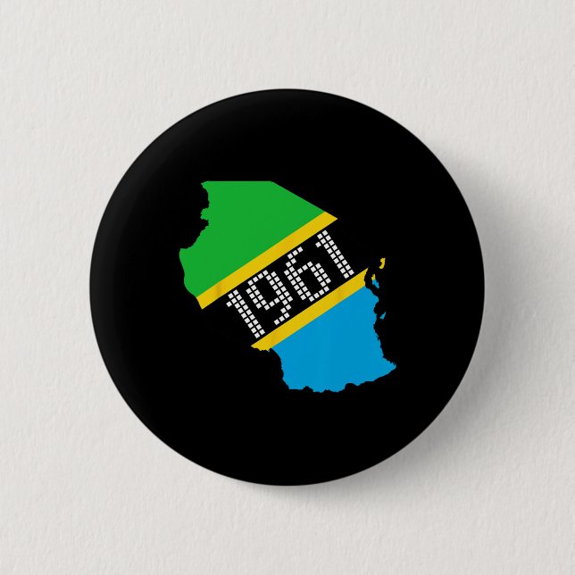 1961 Tansania Flag Independence Day Button (Vorderseite)