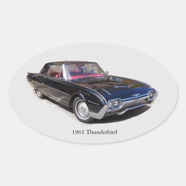 1961 Thunderbird-Aufkleber Ovaler Aufkleber (Vorderseite)