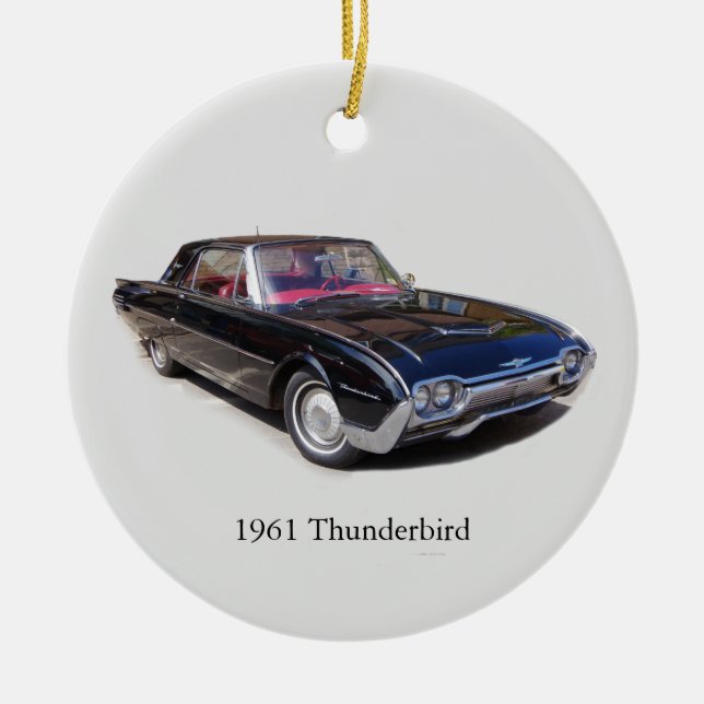 1961 Thunderbird-Ornament Keramik Ornament (Vorne)