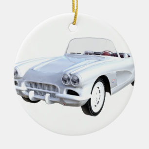 1961 Weiß Korvette Keramik Ornament