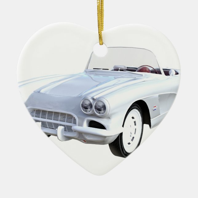1961 Weiß Korvette Keramik Ornament (Vorne)