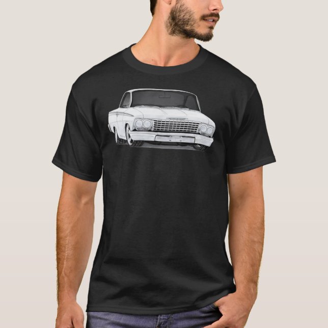 1962 Bel Air Sport Coupe Zeichnend klassischer T - T-Shirt (Vorderseite)