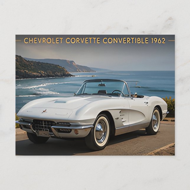 1962 Chevrolet Corvette Cabrio Oldtimer Americ Postkarte (Vorderseite)