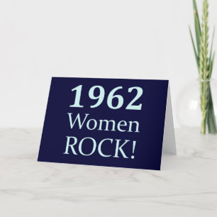 1962 Frauen-Felsen, 50. Geburtstag Karte