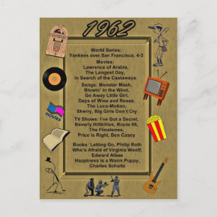 1962 Greatevents Birthday Card Postkarte