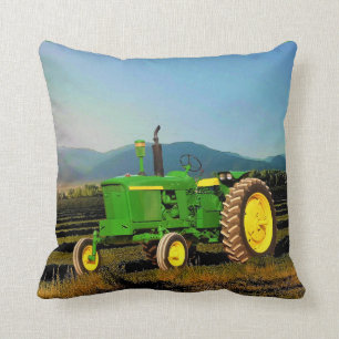 1962 große grüne Traktor-Quadratkissen Kissen