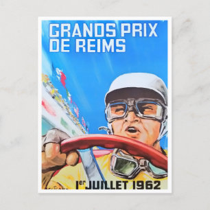 1962 Große Preisklasse Vintager Rennsport von Reim Postkarte