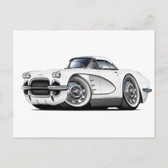 1962 Korvette Weißwagen Postkarte (Vorderseite)