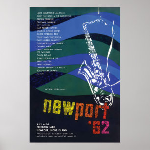 1962 Newport Jazz Festival Jazzplakat - Rhode Poster