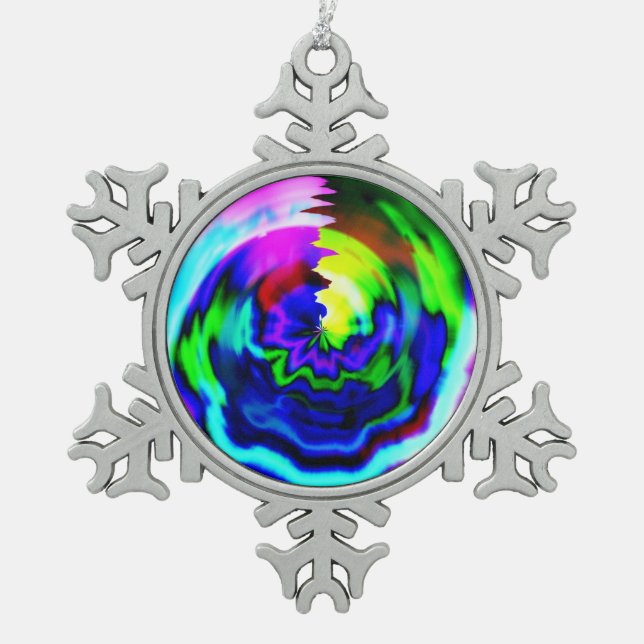 1962 SCHNEEFLOCKEN Zinn-Ornament (Vorderseite)