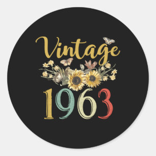 1963 60. Phantastisch seit 1963 Runder Aufkleber