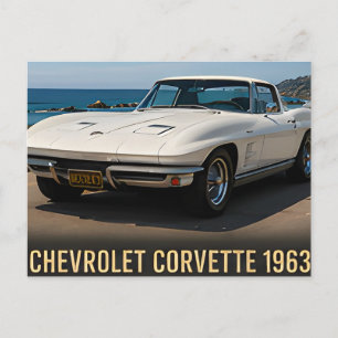 1963 Chevrolet Corvette Amerikanischer Sportwagen  Postkarte