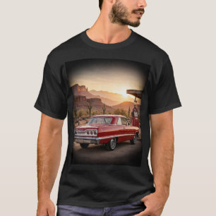 1963 Chevy Impala SS Wüsten-Tankstellen-T-Shirt T-Shirt