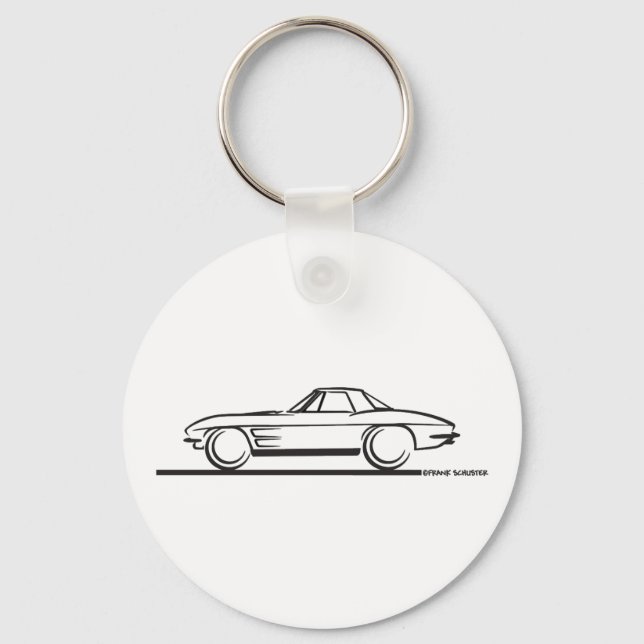 1963 Corvette Stingray Hardtop Schlüsselanhänger (Vorderseite)