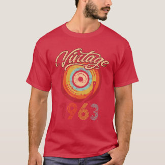 1963 Geburtstags Vinyl Vintage retro T-Shirt