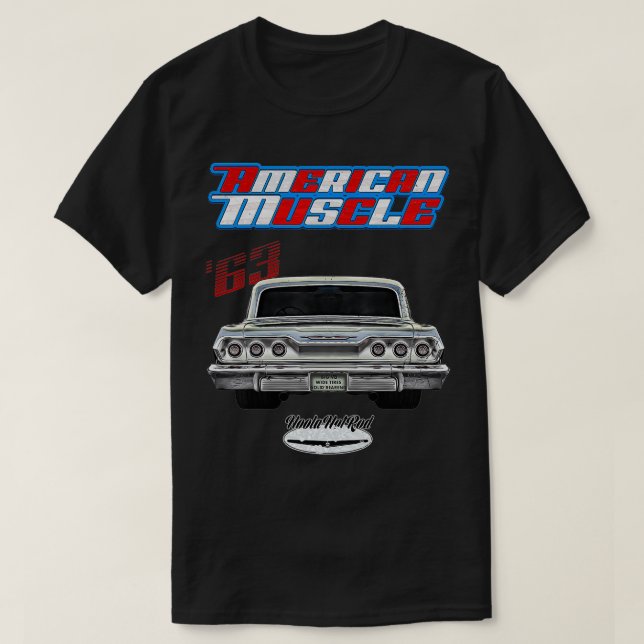 1963 Impala,Rockabilly,rusty,distressed,garage man T-Shirt (Design vorne)