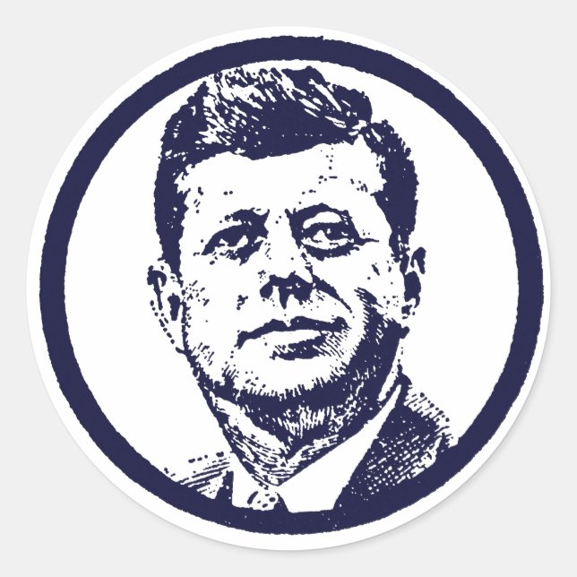 1963 JFK RUNDER AUFKLEBER (Vorderseite)