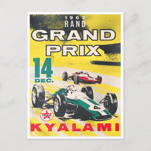 1963 Kyalami Grand Prix Rennen Postkarte