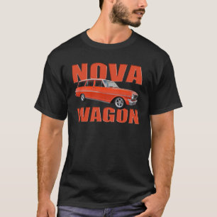 1963 roter Chevy II Nova Kombi Longroof T-Shirt