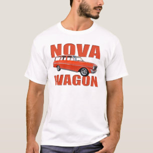1963 roter Chevy II Nova Kombi Longroof T-Shirt