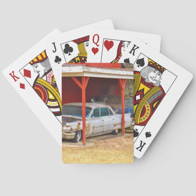 1963 silbernes Sadan deville Spielkarten (Rückseite)