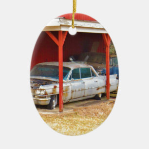 1963 Silver Sadan Deville Keramikornament