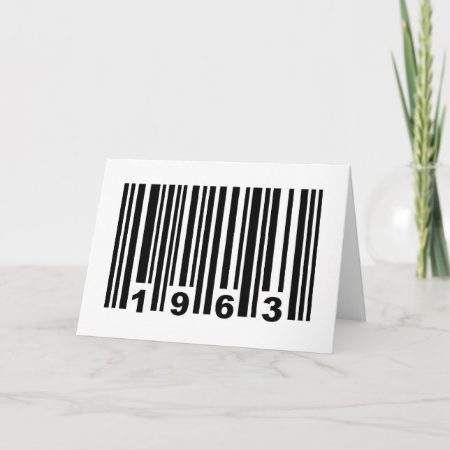 1963 Strichcode Karte (Vorderseite)