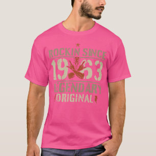 1963 Vintager Geburtstagsrock und Roll Heavy Metal T-Shirt