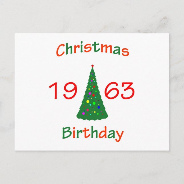 1963 Weihnachten Geburtstag (Vorderseite)