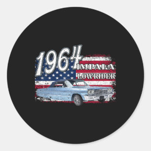 1964 64 Impala Lowrider Ss 4. Juli Amerikaner Runder Aufkleber