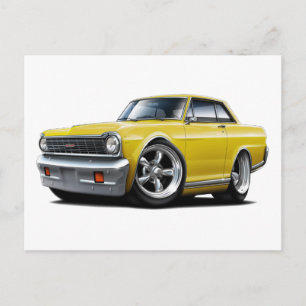 1964-65 Nova Yellow Car Postkarte