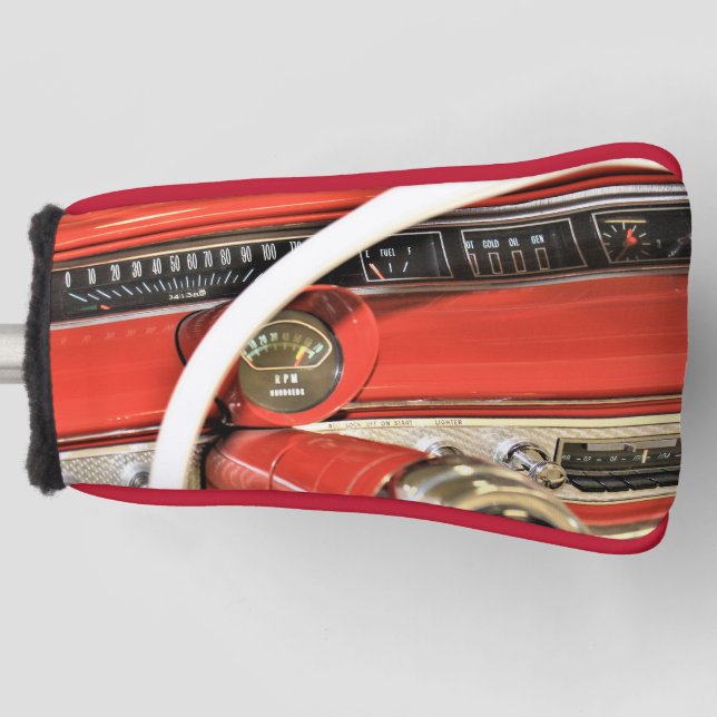 1964 Classic Sports Car Dashboard Golf Headcover (Vorderseite)