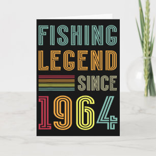 1964 Geboren Geburtstag Fischer Retro Vintage 1964 Karte