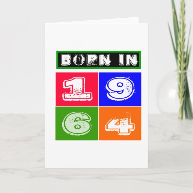 1964 Geburtstags-Entwürfe Karte (Vorderseite)