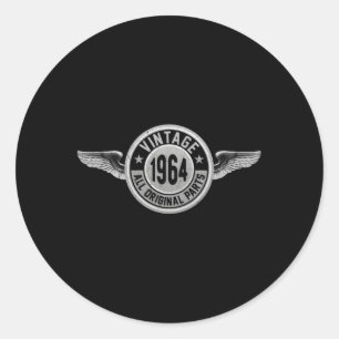 1964 hergestellt runder aufkleber