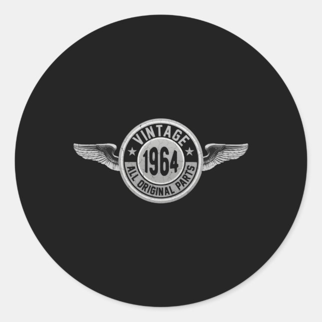 1964 hergestellt runder aufkleber (Vorderseite)