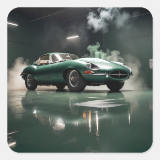 1964 Jaguar XKE Quadratischer Aufkleber