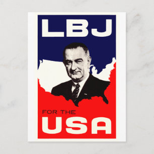 1964 LBJ für die USA Postkarte