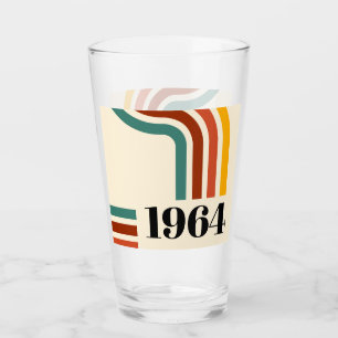 1964 Retro-Streifen Vintage Poster Glas