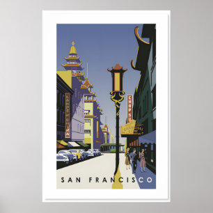 1964 “San Francisco” Vintage Style Chinatown Poster