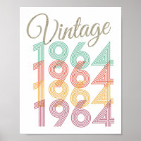 1964 Vintager Geburtstag
