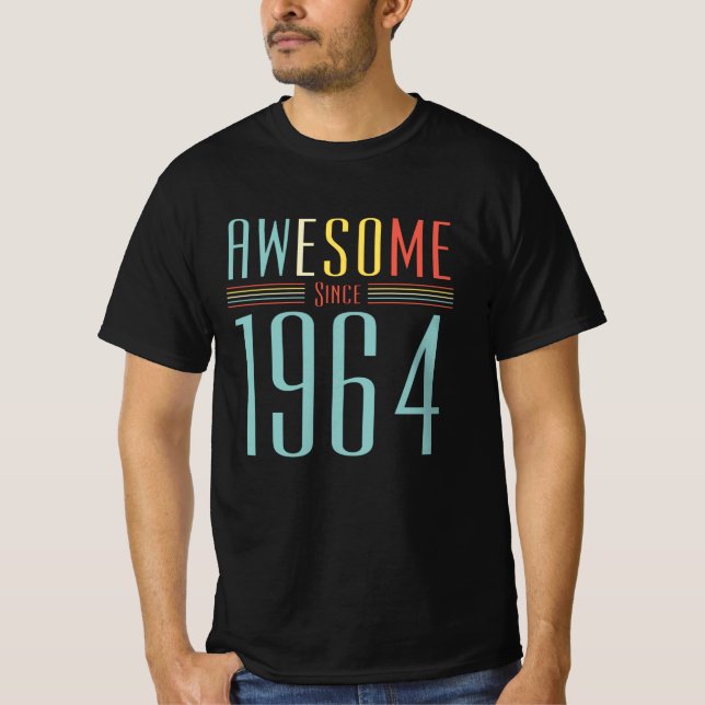 1964 Vintager Geburtstag T-Shirt (Vorderseite)